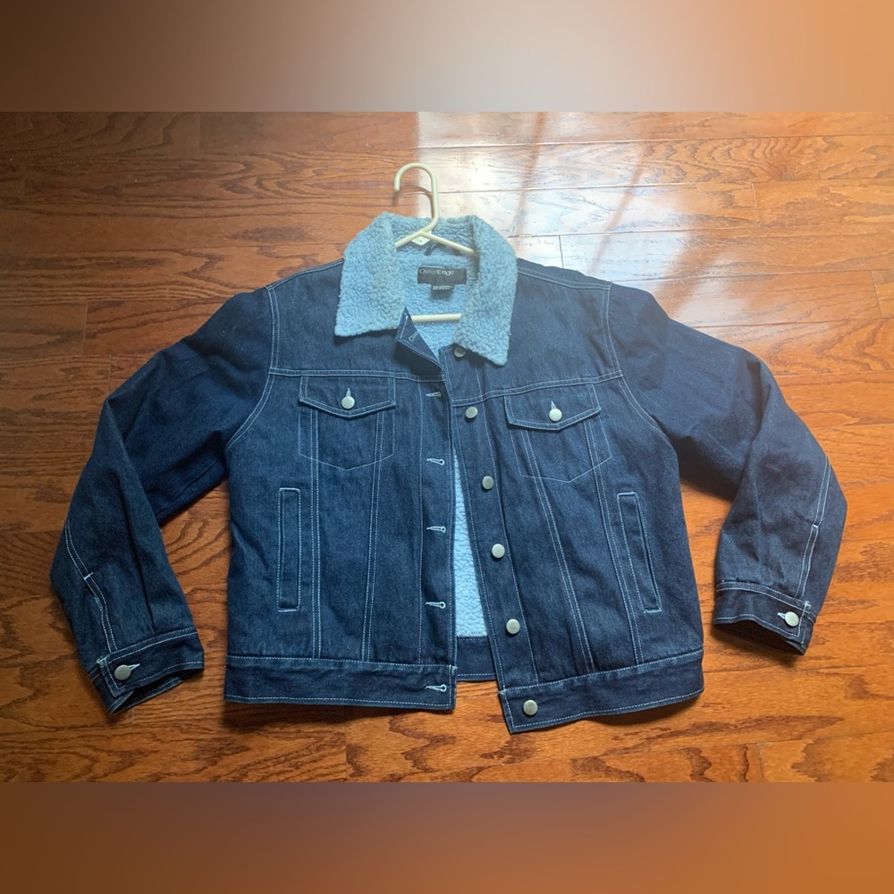 Outer Edge Women’s Denim Blue Jeans Jacket Size L